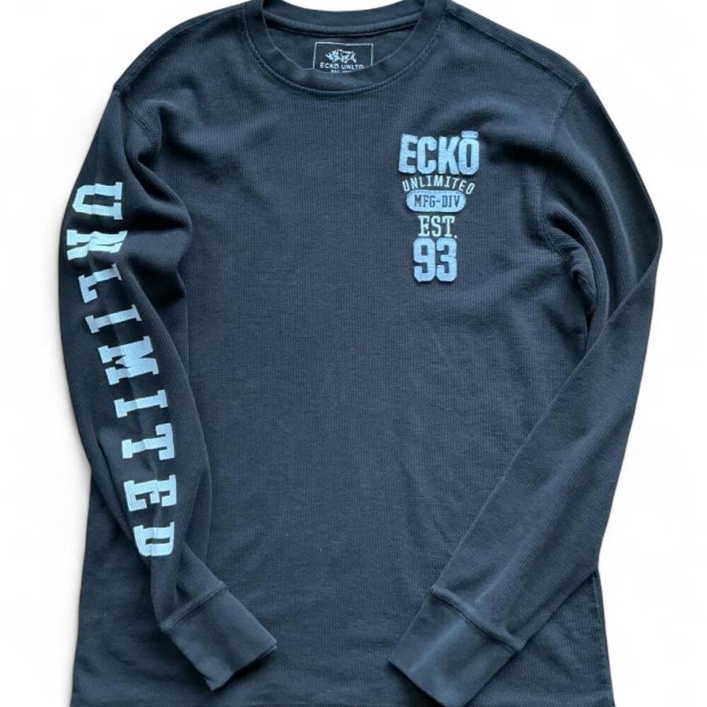 Ecko-unltd Men's Grey and Black Shirt